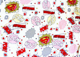 Cotton Knit Supergirl Print 15 Yard Bolt
