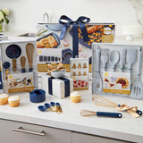 Wilton Navy and Gold Nesting Measuring Cups with Snap-On Ring, 4-Count