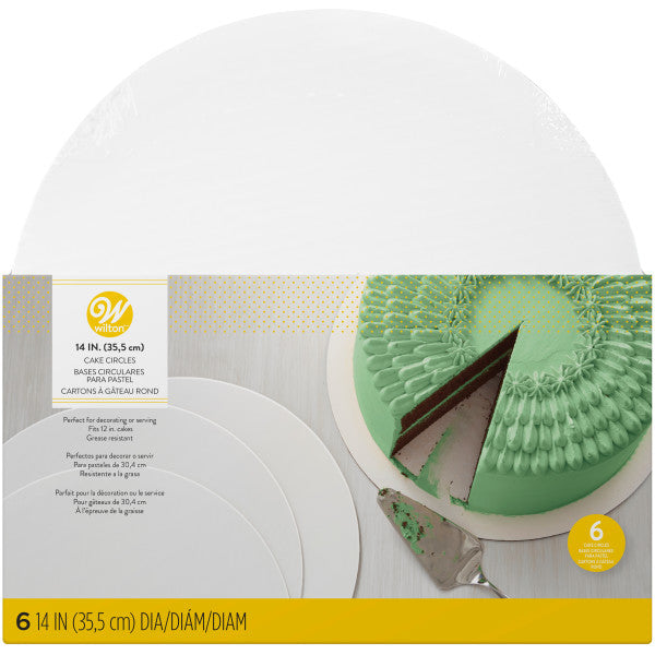Wilton 14-Inch Round Cake Circles – 6 Count