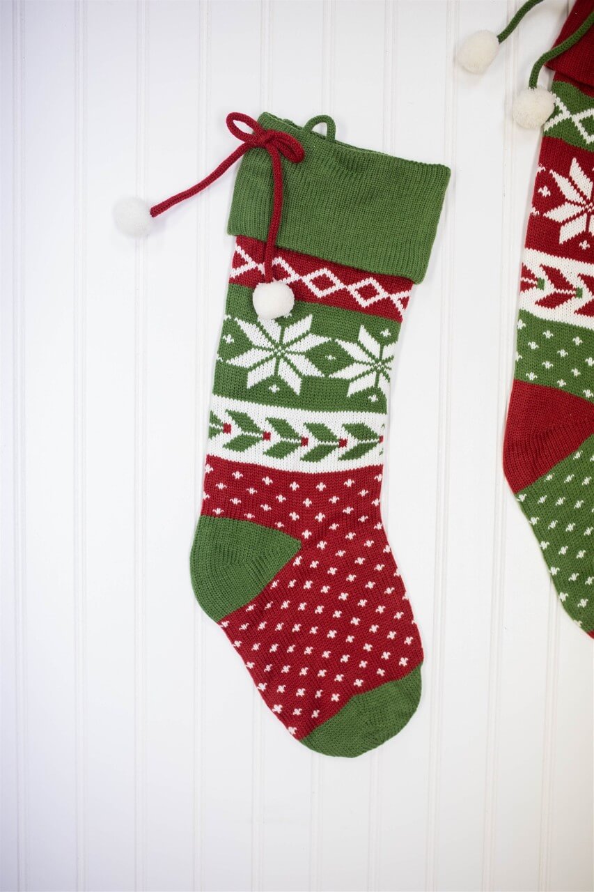 21” Cable Knit Sweater Stocking