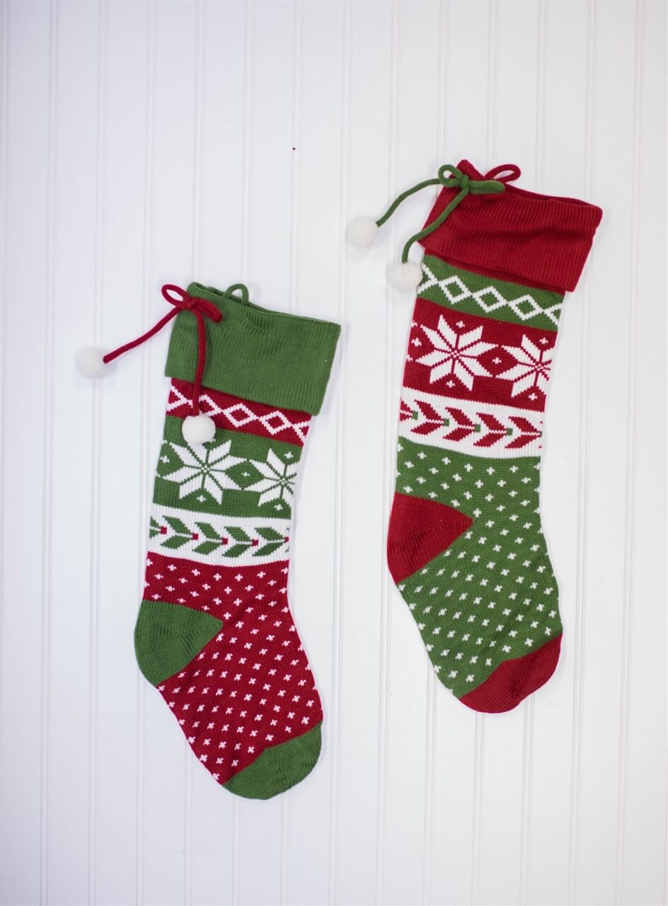 21” Cable Knit Sweater Stocking