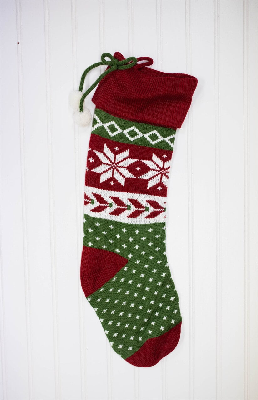 21” Cable Knit Sweater Stocking