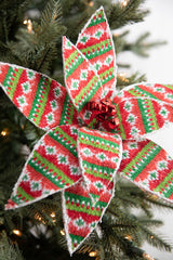 22” x 12" Patterned Poinsettia Stem