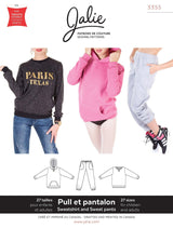 Sewing Pattern Sweatshirt Hoodie and Sweatpants by Jalie