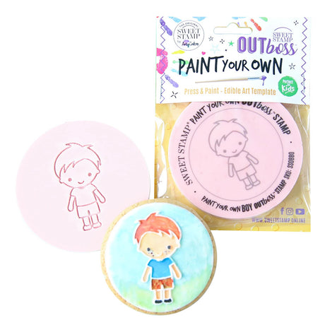 Sweet Stamps 'Boy' Paint Your Own Outboss Stamp