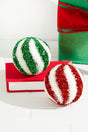 4.5" Sparkle Swirl Candy Cane Ball Ornament