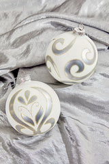4" Swirl Holiday Ball Ornament