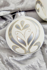 4" Swirl Holiday Ball Ornament