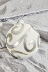 4" Swirl Holiday Ball Ornament