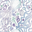 Printed Spandex Ocean Shell Design
