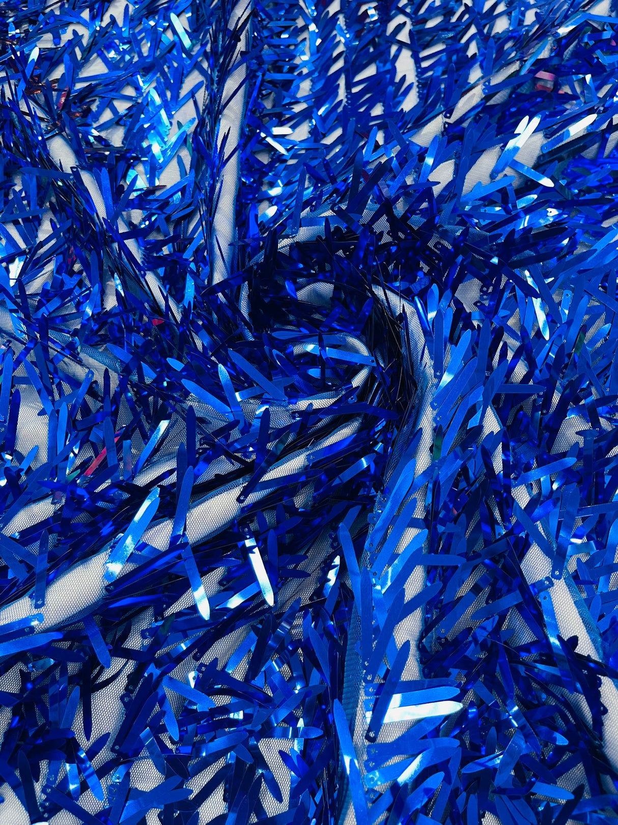 Sword Sequin Sequins Fabric - Iridescent Multi Color Sword Design, 50-54" Width (1 Yard)