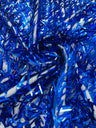Sword Sequin Sequins Fabric - Iridescent Multi Color Sword Design, 50-54" Width (1 Yard)