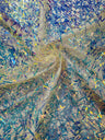Sword Sequin Sequins Fabric - Iridescent Multi Color Sword Design, 50-54" Width (1 Yard)