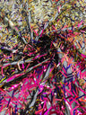 Sword Sequin Sequins Fabric - Iridescent Multi Color Sword Design, 50-54" Width (1 Yard)