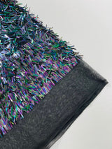 Sword Sequin Sequins Fabric - Iridescent Multi Color Sword Design, 50-54" Width (1 Yard)