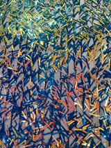 Sword Sequin Sequins Fabric - Iridescent Multi Color Sword Design, 50-54" Width (1 Yard)