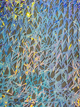 Sword Sequin Sequins Fabric - Iridescent Multi Color Sword Design, 50-54" Width (1 Yard)