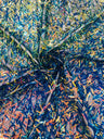 Sword Sequin Sequins Fabric - Iridescent Multi Color Sword Design, 50-54" Width (1 Yard)
