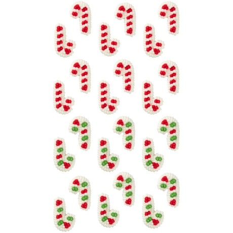 Wilton Candy Cane Icing Decorations & Toppers, 24-Count