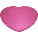 12" Heart Pink Foil Cake Board Drum perfect for Valentines Day