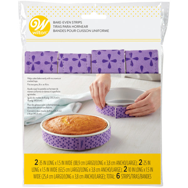 Wilton Bake-Even Cake Strips – 6 Piece Set