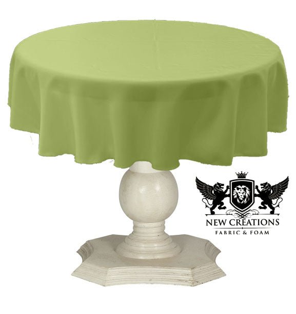 Tablecloth Dull Bridal Satin Fabric - 36" Round, Solid Color (1 Piece)
