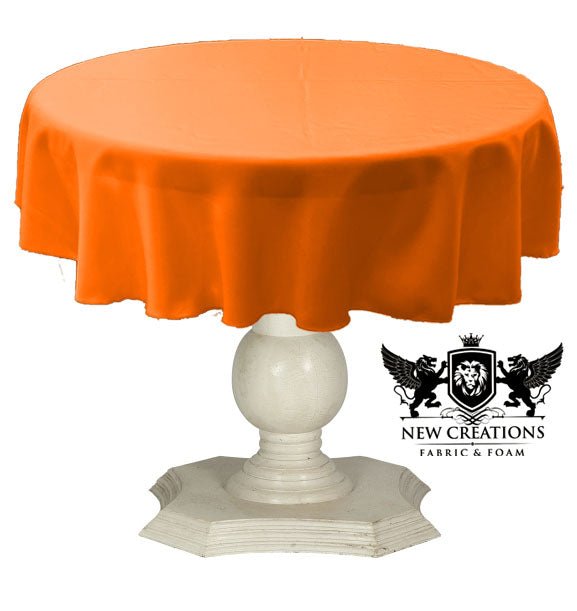 Tablecloth Dull Bridal Satin Fabric - 36" Round, Solid Color (1 Piece)