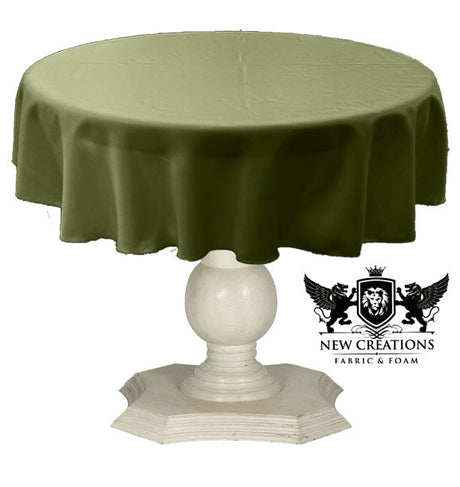 Tablecloth Dull Bridal Satin Fabric - 36" Round, Solid Color (1 Piece)