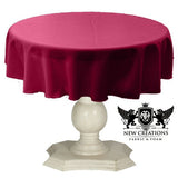 Tablecloth Dull Bridal Satin Fabric - 36" Round, Solid Color (1 Piece)
