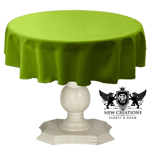 Tablecloth Dull Bridal Satin Fabric - 36" Round, Solid Color (1 Piece)