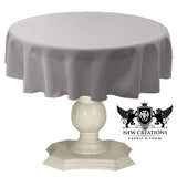 Tablecloth Dull Bridal Satin Fabric - 36" Round, Solid Color (1 Piece)