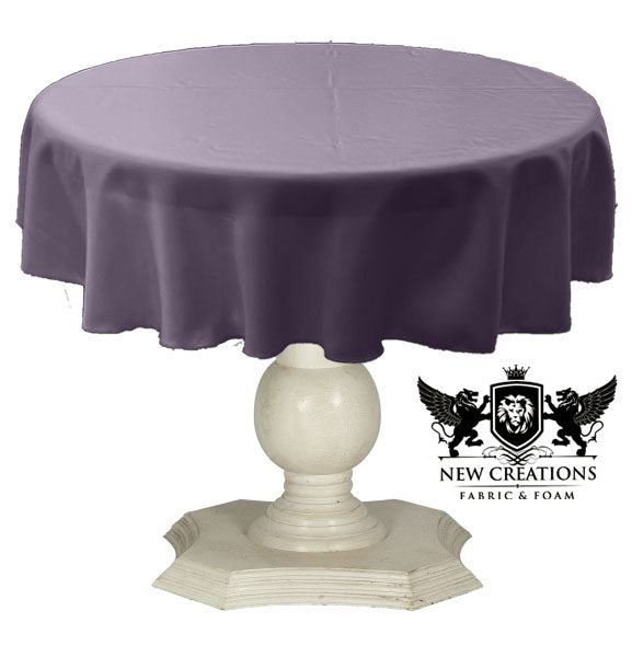 Tablecloth Dull Bridal Satin Fabric - 36" Round, Solid Color (1 Piece)