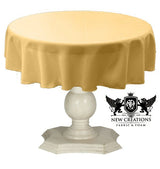 Tablecloth Dull Bridal Satin Fabric - 36" Round, Solid Color (1 Piece)