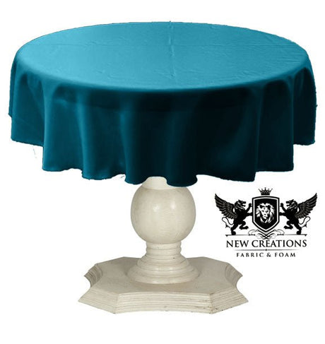 Tablecloth Dull Bridal Satin Fabric - 36" Round, Solid Color (1 Piece)