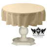 Tablecloth Dull Bridal Satin Fabric - 36" Round, Solid Color (1 Piece)