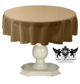 Tablecloth Dull Bridal Satin Fabric - 36" Round, Solid Color (1 Piece)