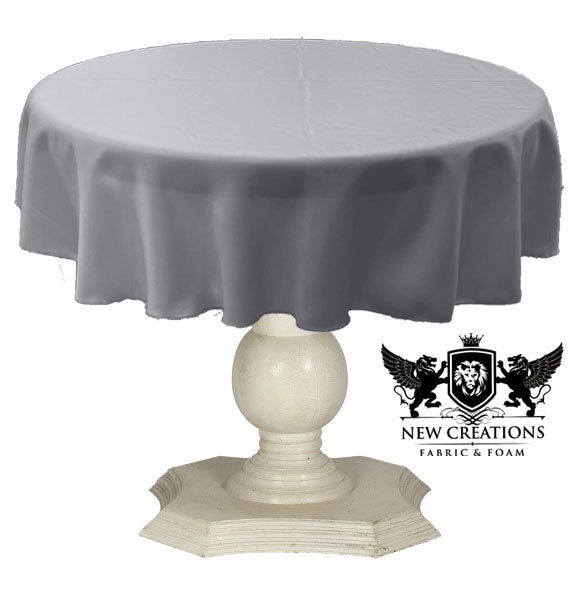 Tablecloth Dull Bridal Satin Fabric - 36" Round, Solid Color (1 Piece)