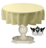 Tablecloth Dull Bridal Satin Fabric - 36" Round, Solid Color (1 Piece)