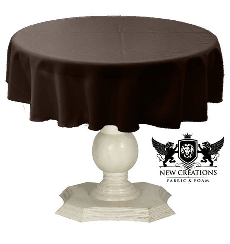 Tablecloth Dull Bridal Satin Fabric - 36" Round, Solid Color (1 Piece)