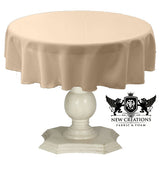Tablecloth Dull Bridal Satin Fabric - 36" Round, Solid Color (1 Piece)