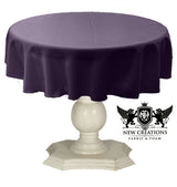 Tablecloth Dull Bridal Satin Fabric - 36" Round, Solid Color (1 Piece)