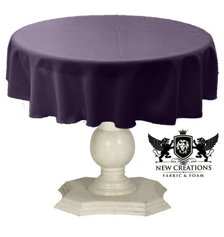Tablecloth Dull Bridal Satin Fabric - 36" Round, Solid Color (1 Piece)