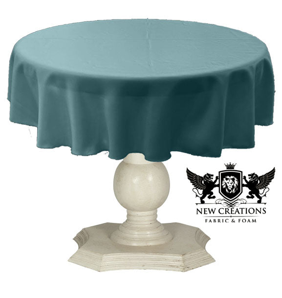 Tablecloth Dull Bridal Satin Fabric - 36" Round, Solid Color (1 Piece)