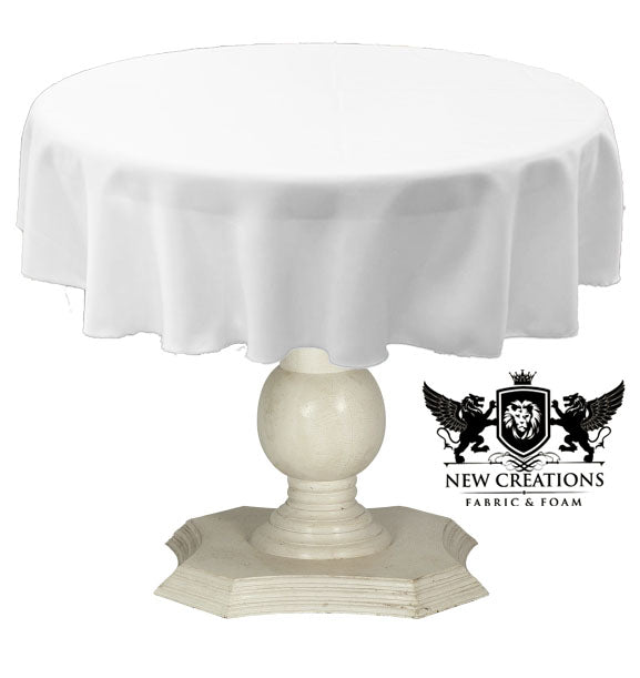 Tablecloth Dull Bridal Satin Fabric - 36" Round, Solid Color (1 Piece)