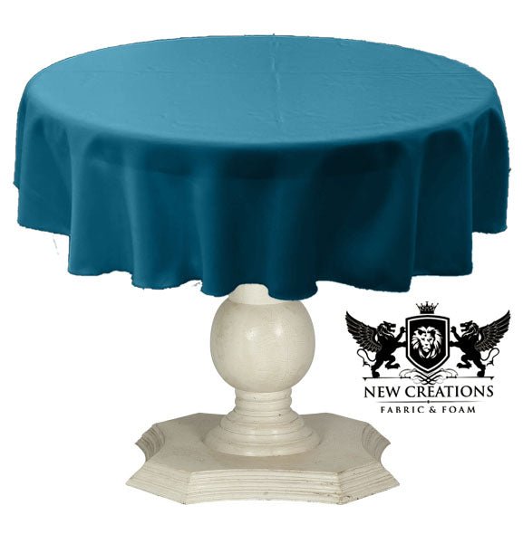 Tablecloth Dull Bridal Satin Fabric - Solid Color, 42" Round (1 Piece)
