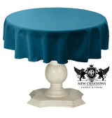 Tablecloth Dull Bridal Satin Fabric - Solid Color, 42" Round (1 Piece)
