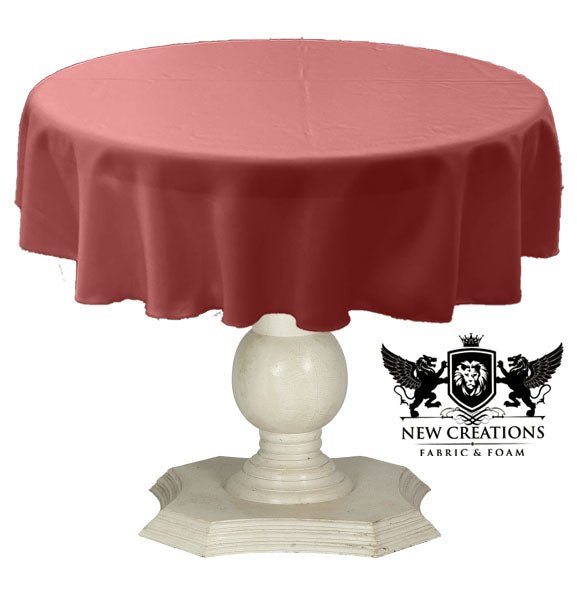 Tablecloth Dull Bridal Satin Fabric - Solid Color, 42" Round (1 Piece)