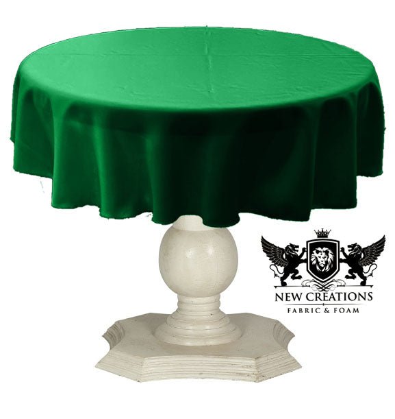 Tablecloth Dull Bridal Satin Fabric - Solid Color, 42" Round (1 Piece)