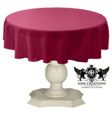 Tablecloth Dull Bridal Satin Fabric - Solid Color, 42" Round (1 Piece)