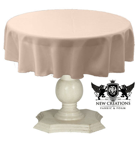 Tablecloth Dull Bridal Satin Fabric - Solid Color, 42" Round (1 Piece)